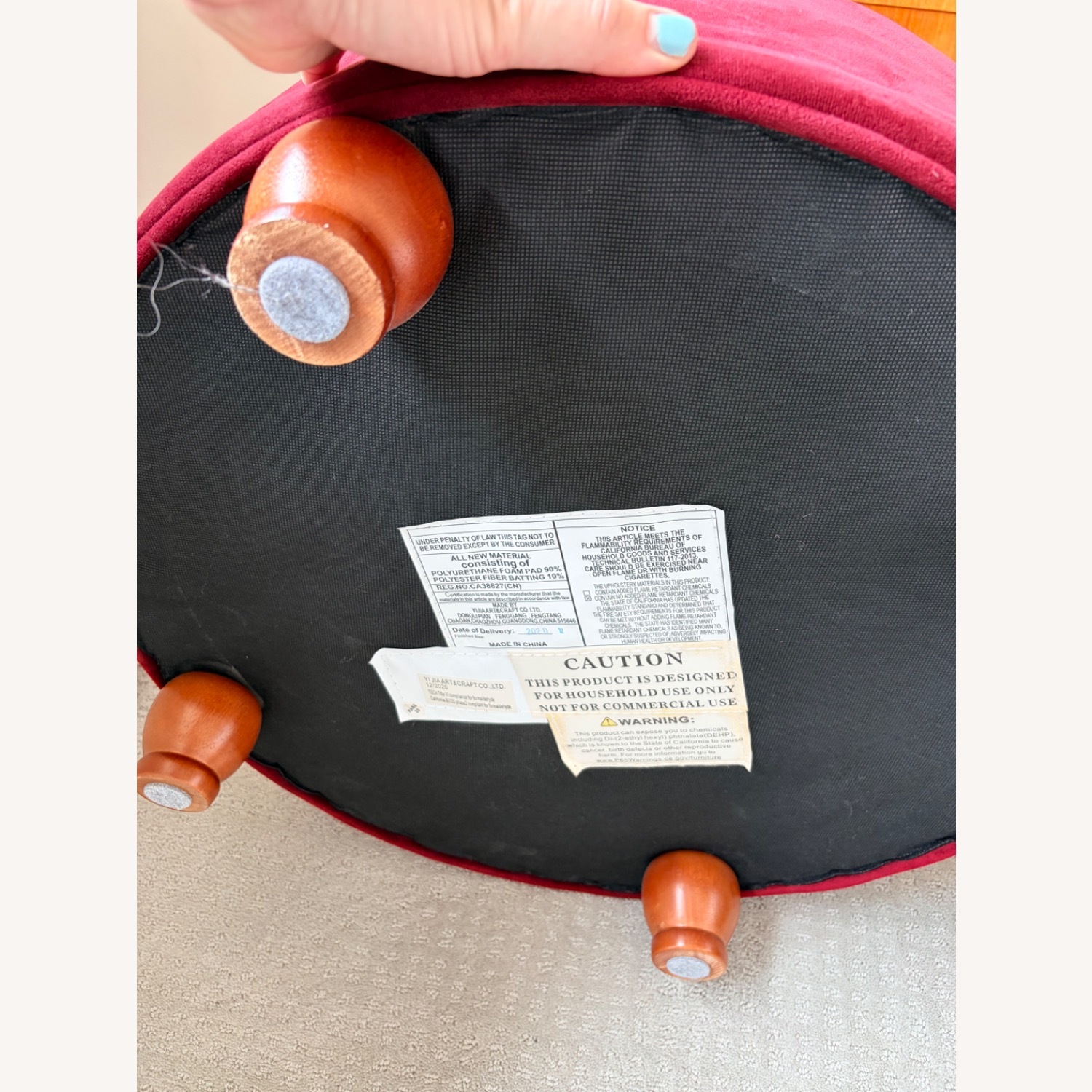 Target Hopepop Red Fabric Storage Ottoman - image-6