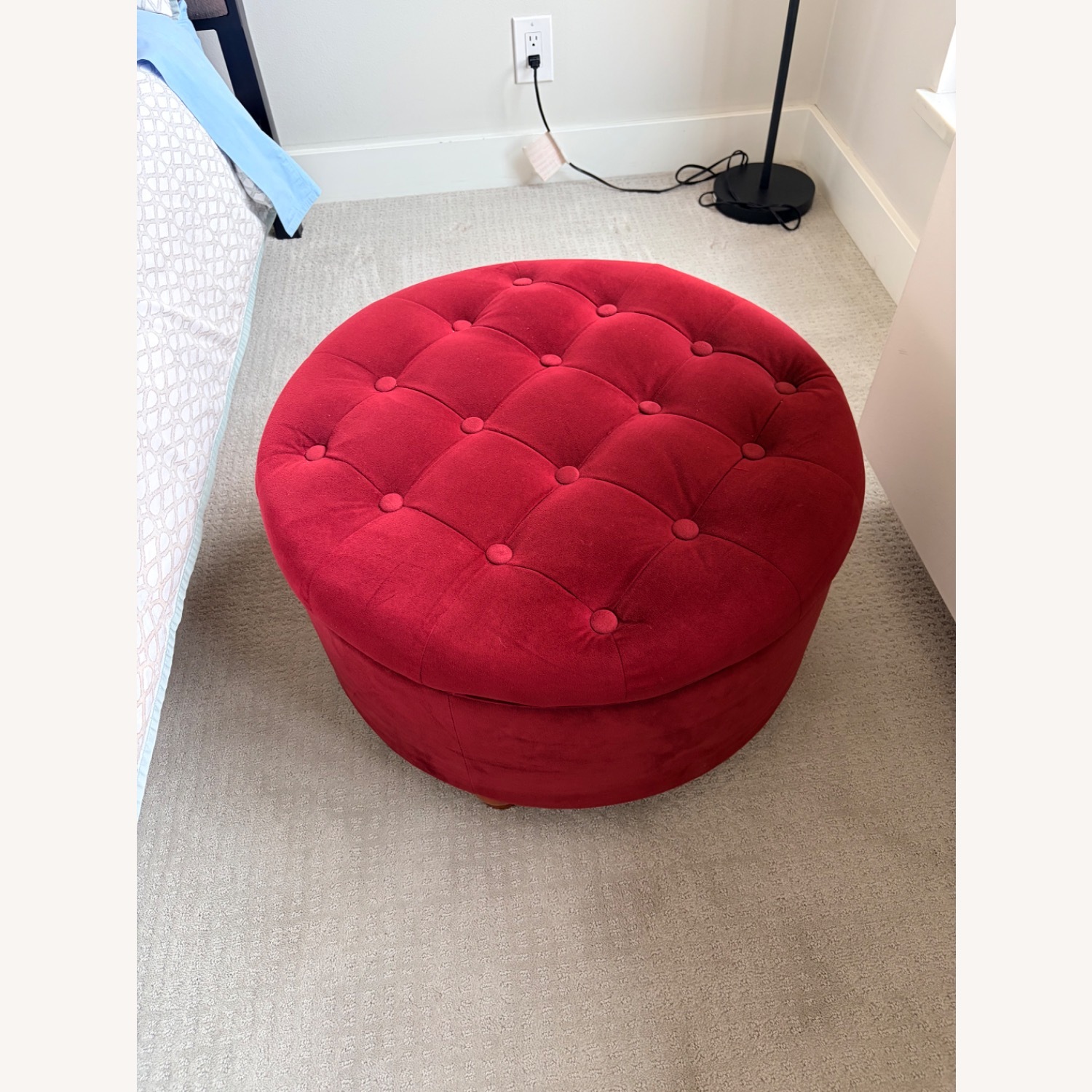 Target Hopepop Red Fabric Storage Ottoman - image-1