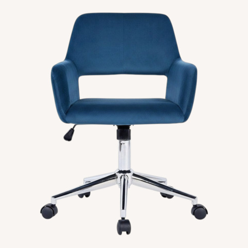 Used Blue Velvet Office Chair for sale on AptDeco