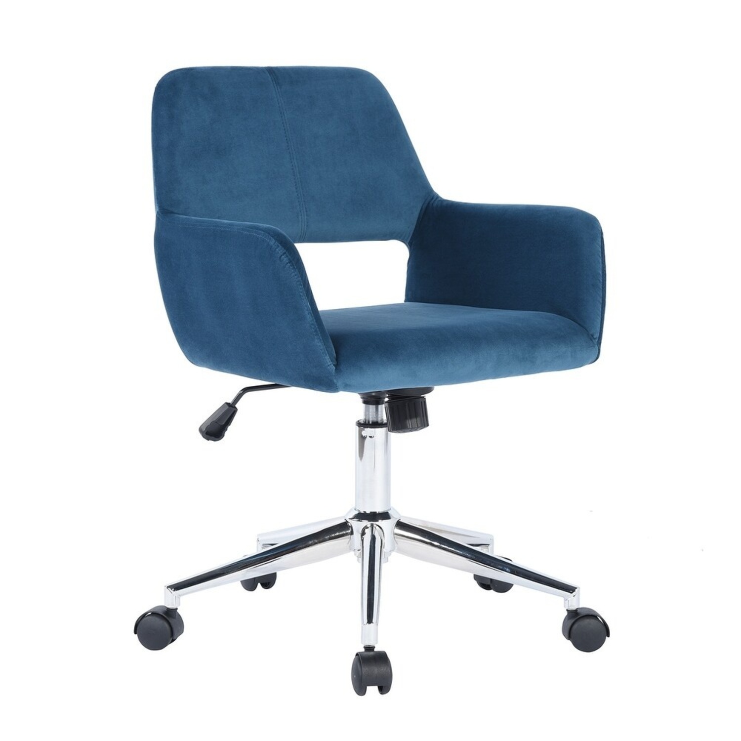 Blue Velvet Office Chair - image-5
