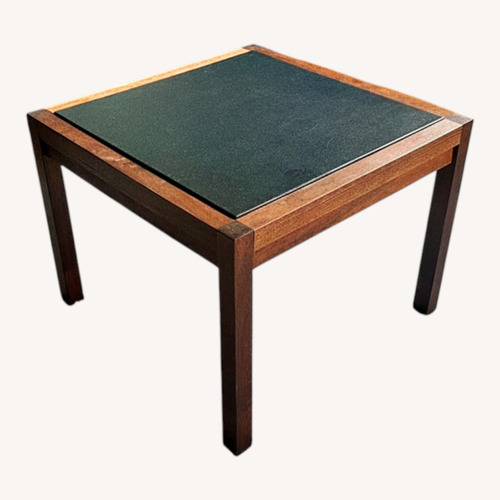 Used Walnut & Slate Side Table for sale on AptDeco