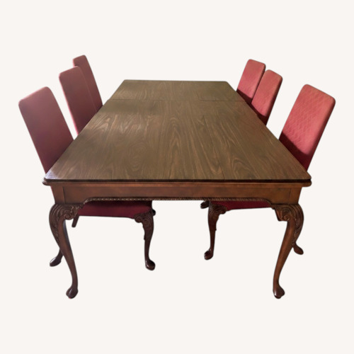 Used Rare Queen Anne Walnut Dining Table  for sale on AptDeco