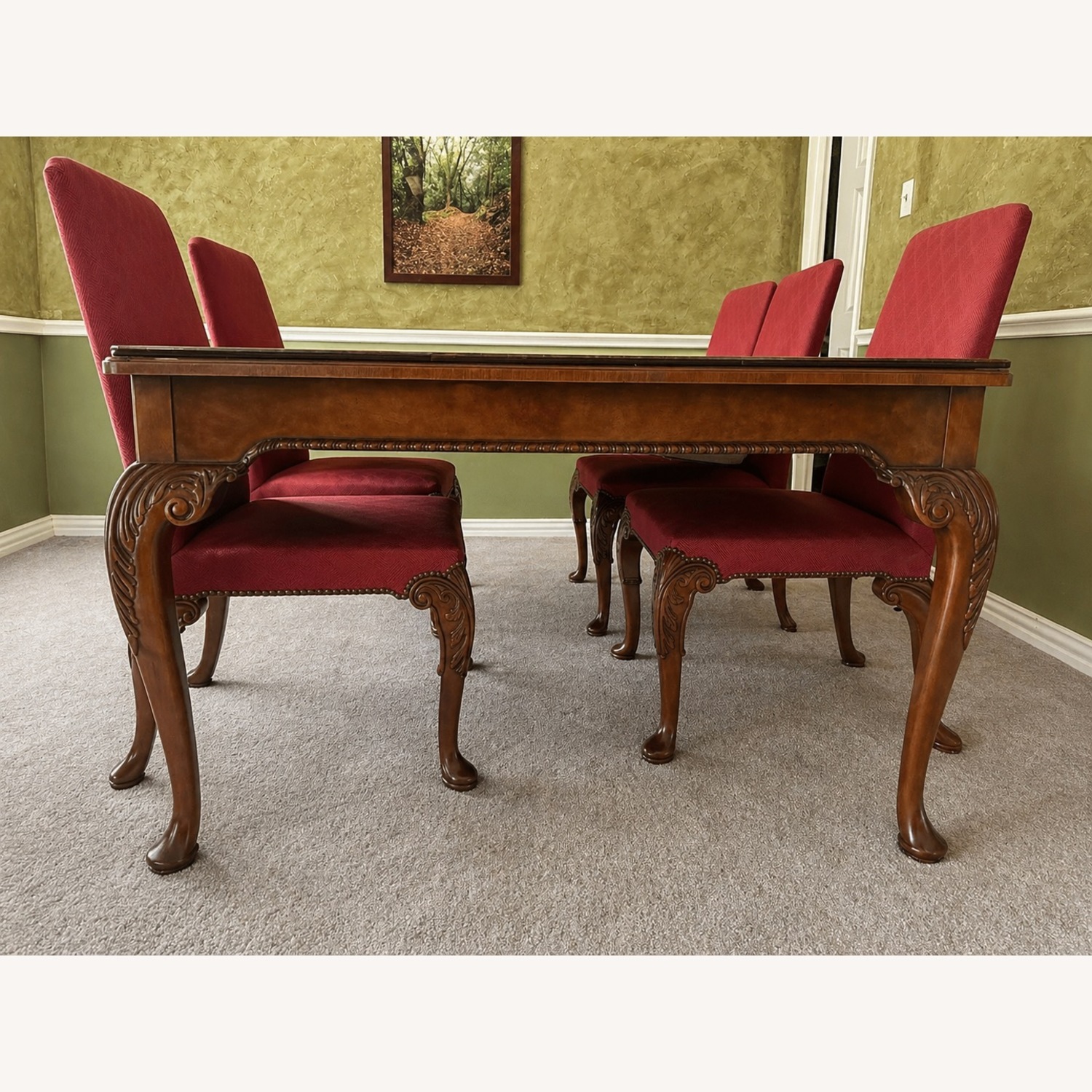 Rare Queen Anne Walnut Dining Table  - image-3
