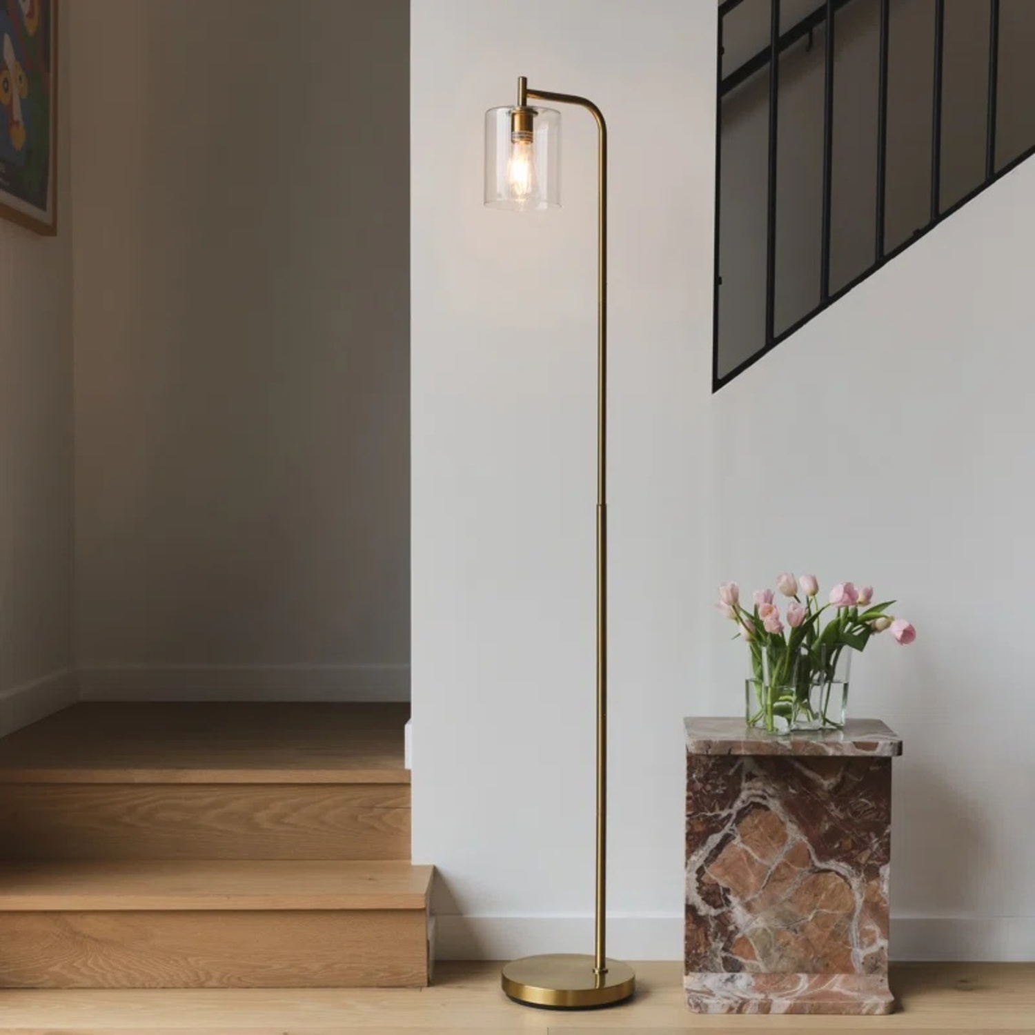 Wayfair Gold Metal Floor Lamp - image-4