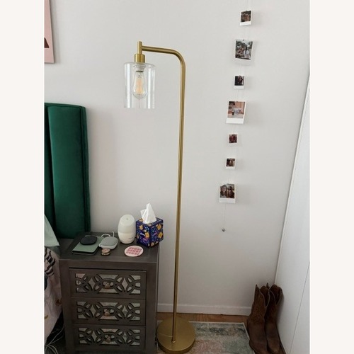 Used Wayfair Gold Metal Floor Lamp for sale on AptDeco