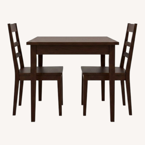 Used Vintage/Antique Finds Dark Brown Wood Dining Set for sale on AptDeco