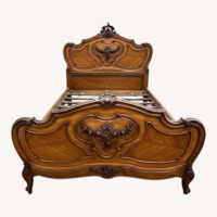 Elegant French Louis XV hand-carved Bed