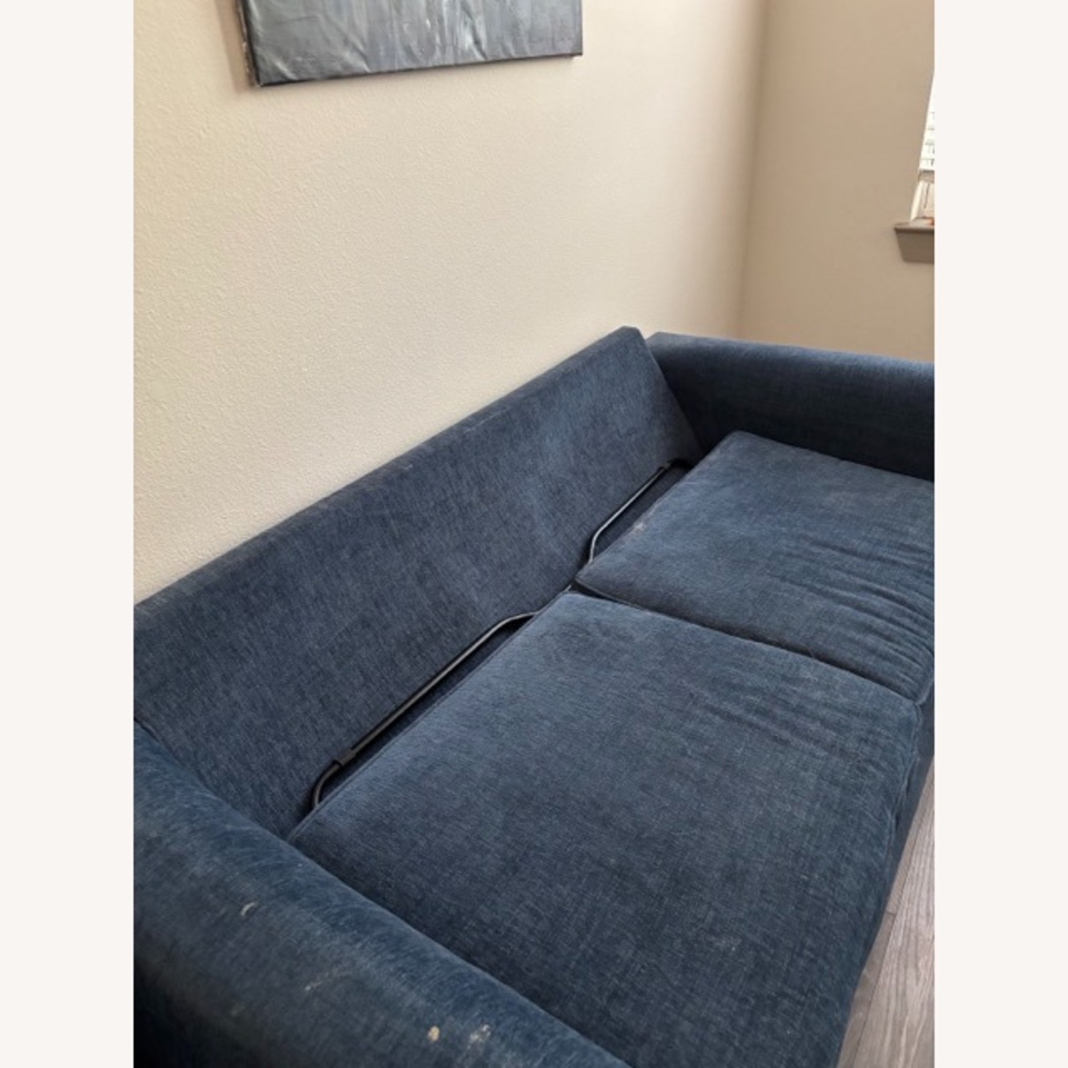 Rooms To Go Blue Fabric Sleeper Sofa - image-3