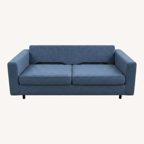 Used Rooms To Go Blue Fabric Sleeper Sofa for sale on AptDeco