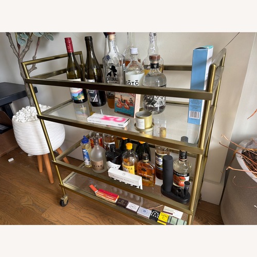 Used Gold Bar Cart for sale on AptDeco