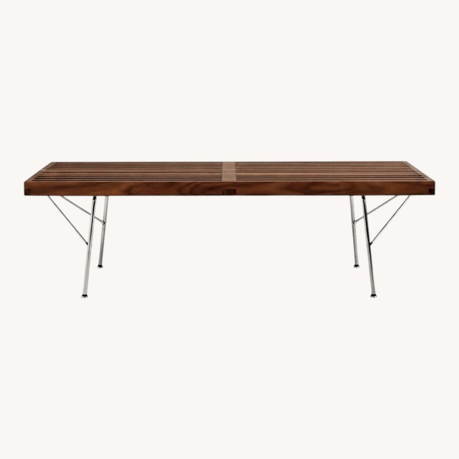 Herman Miller Dark Brown Wood Bench - image-0