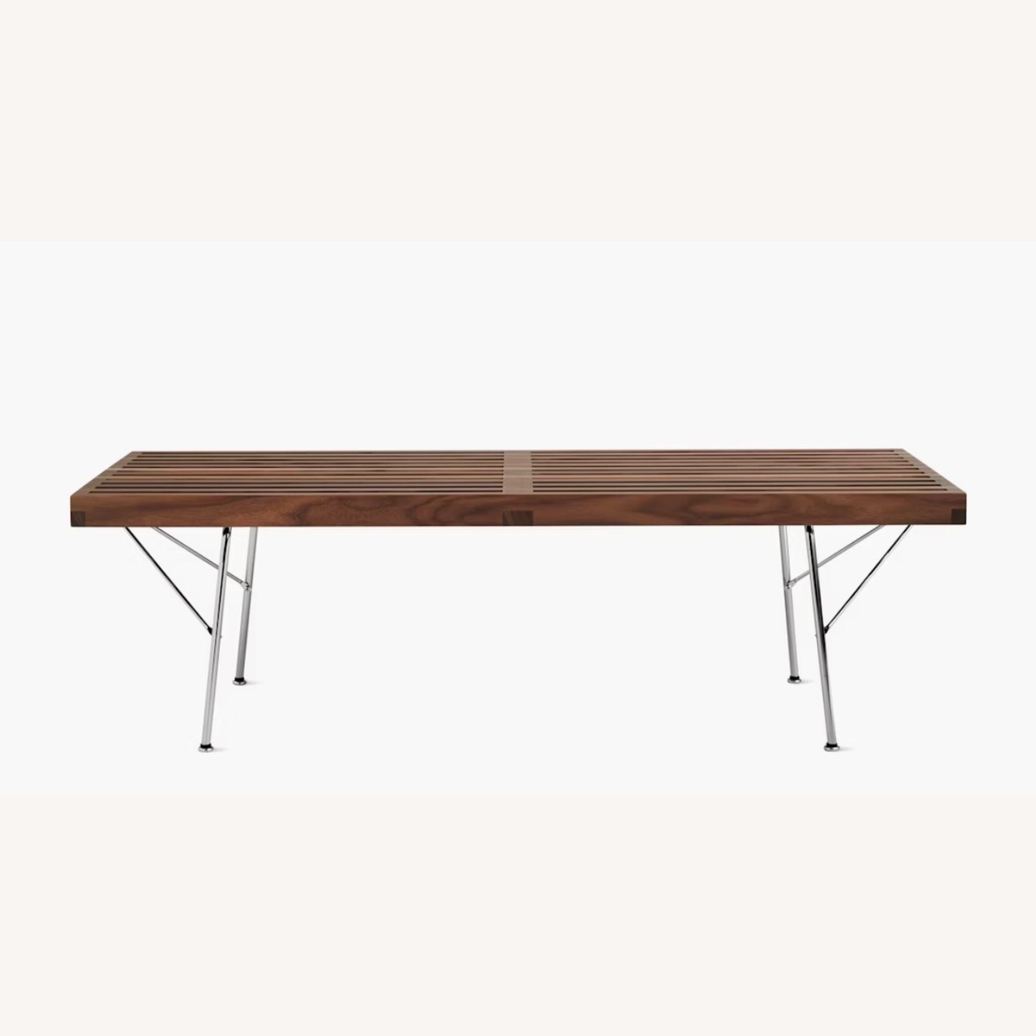 Herman Miller Dark Brown Wood Bench - image-1
