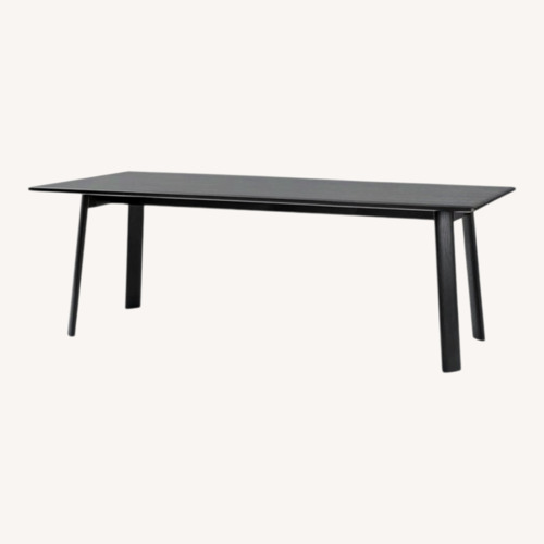 Used Hem Solid Oak Wood Scandinavian Black Dining table for sale on AptDeco