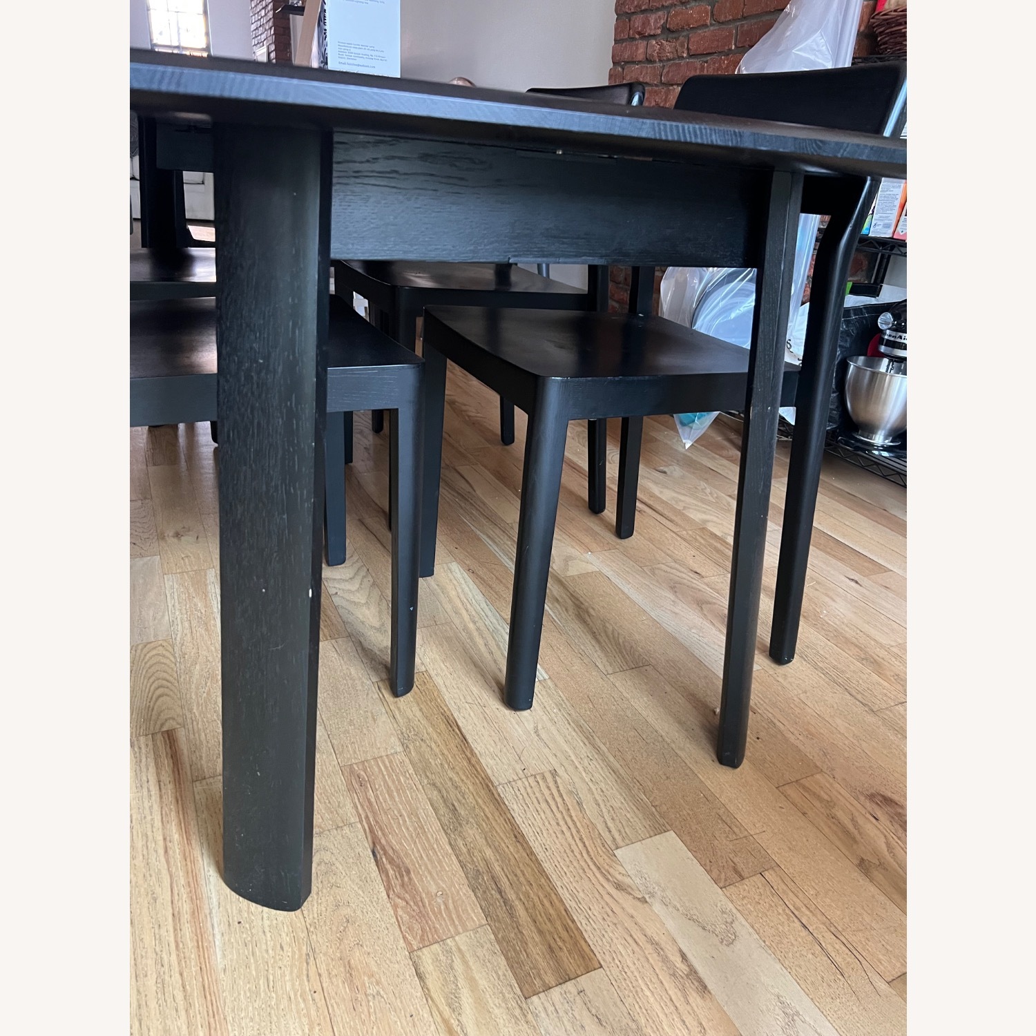 Hem Solid Oak Wood Scandinavian Black Dining table - image-3