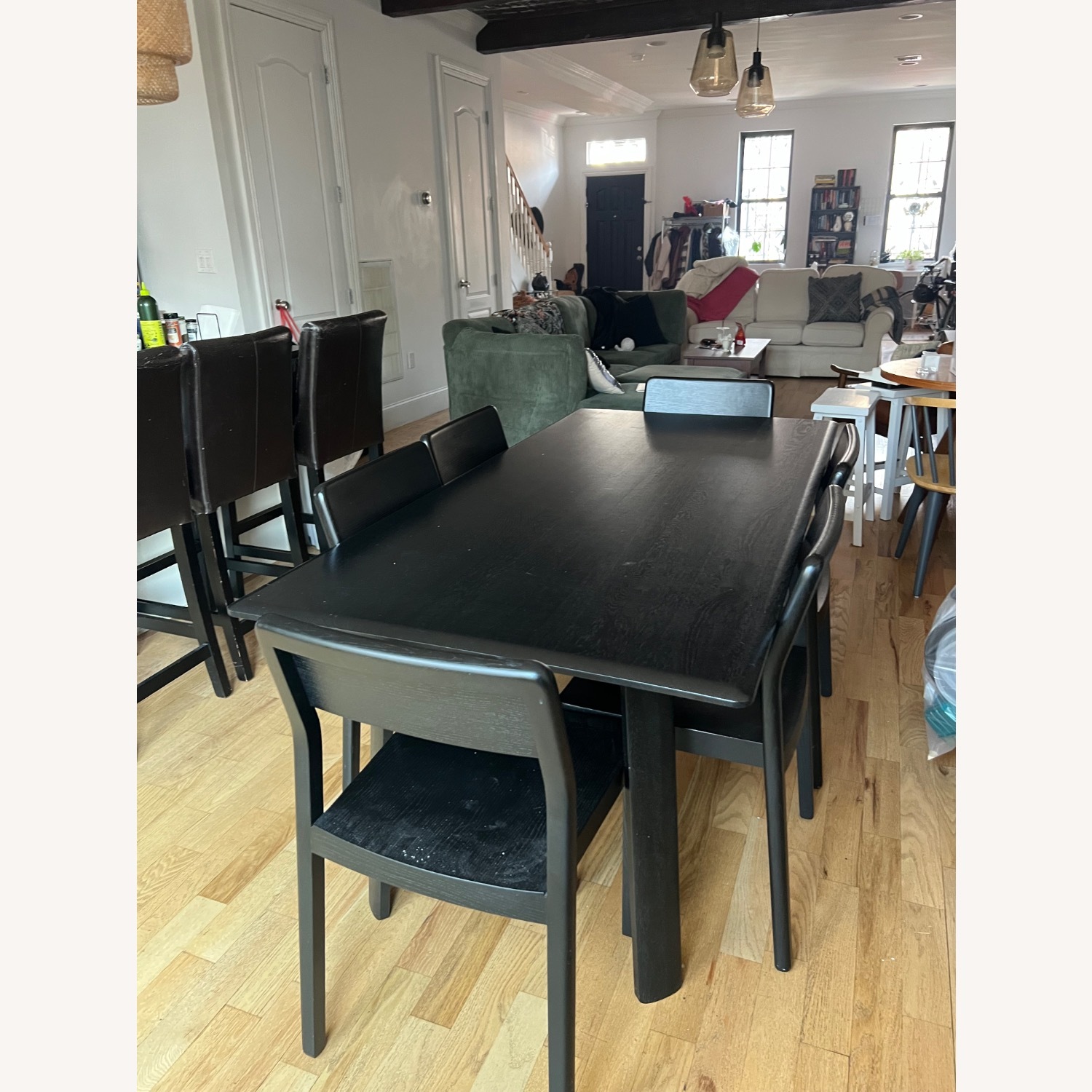 Hem Solid Oak Wood Scandinavian Black Dining table - image-1