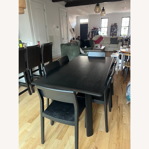 Used Hem Solid Oak Wood Scandinavian Black Dining table for sale on AptDeco