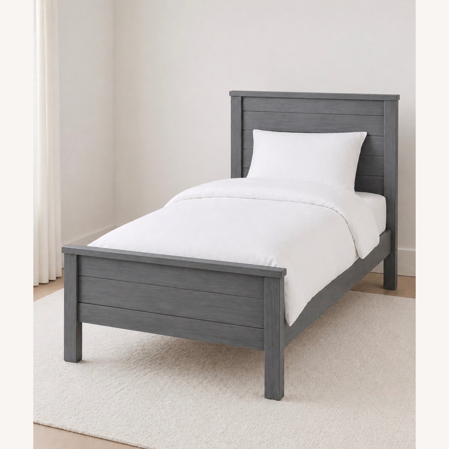 Pottery Barn Charlie Twin Bed -  Gray Finish - image-2