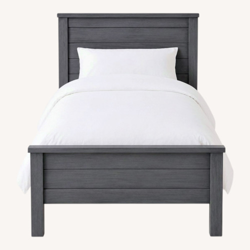 Used Pottery Barn Charlie Twin Bed -  Gray Finish for sale on AptDeco