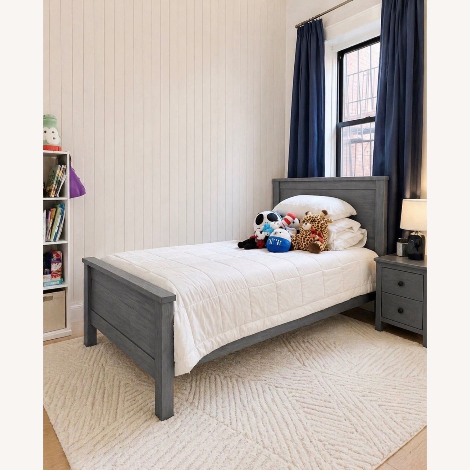 Pottery Barn Charlie Twin Bed -  Gray Finish - image-1