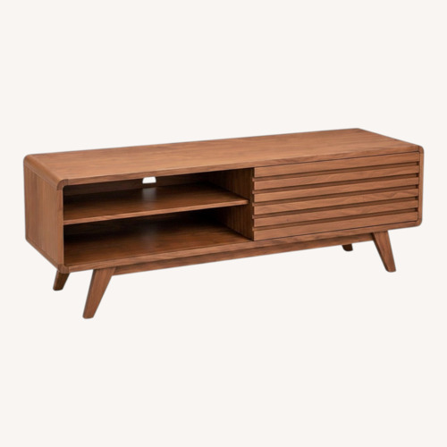 Used Macy's Modern Entertainment Center TV Stand for sale on AptDeco