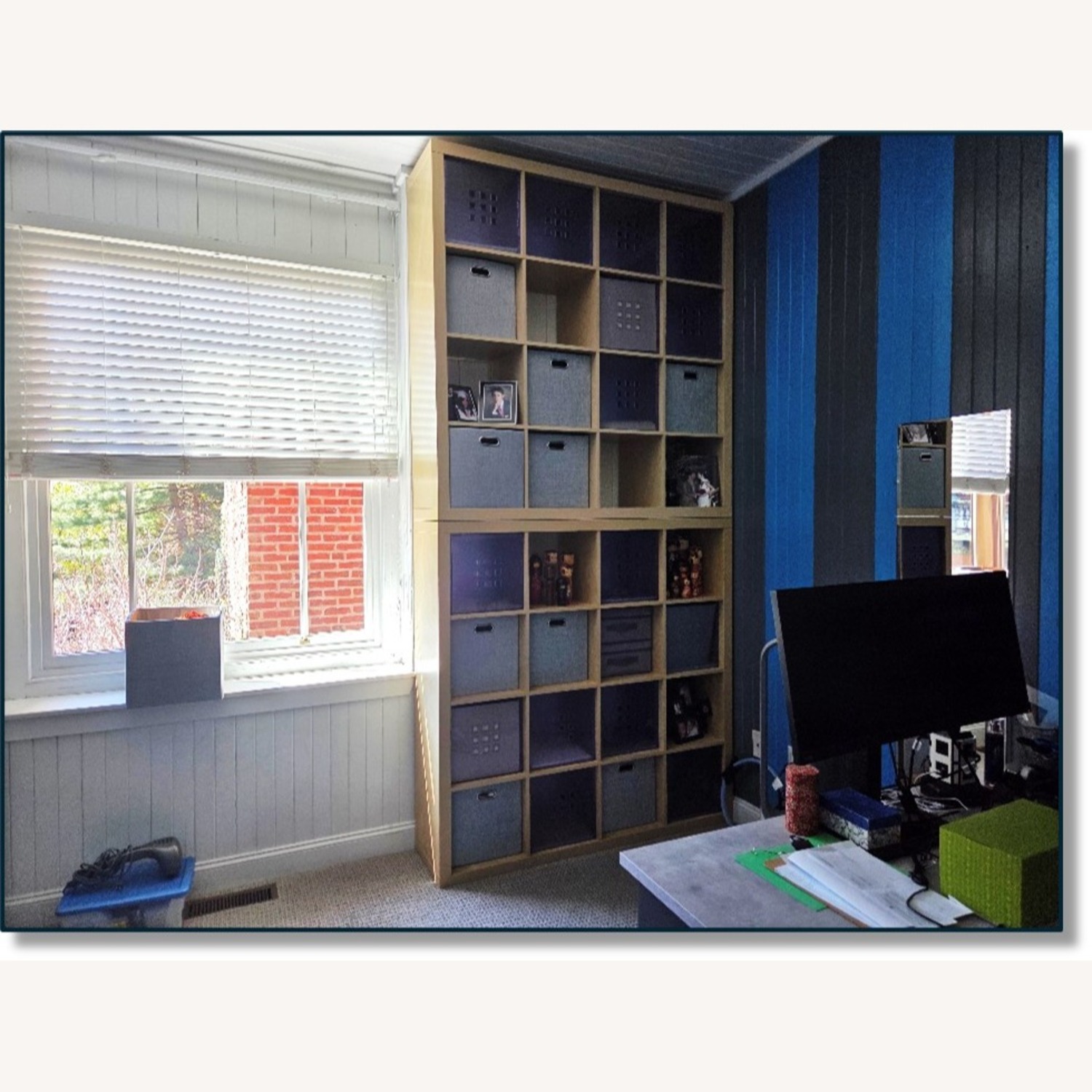 IKEA KALLAX Cube Storage W Clear Cubes - image-1