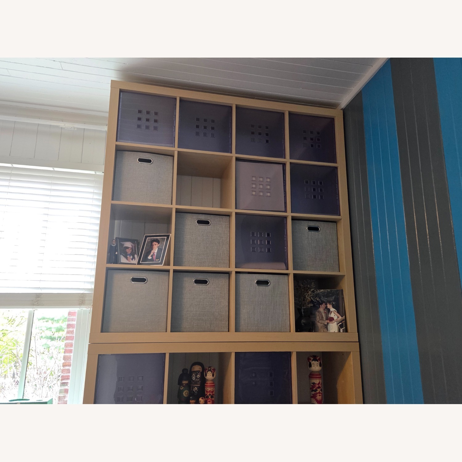 IKEA KALLAX Cube Storage W Clear Cubes - image-3