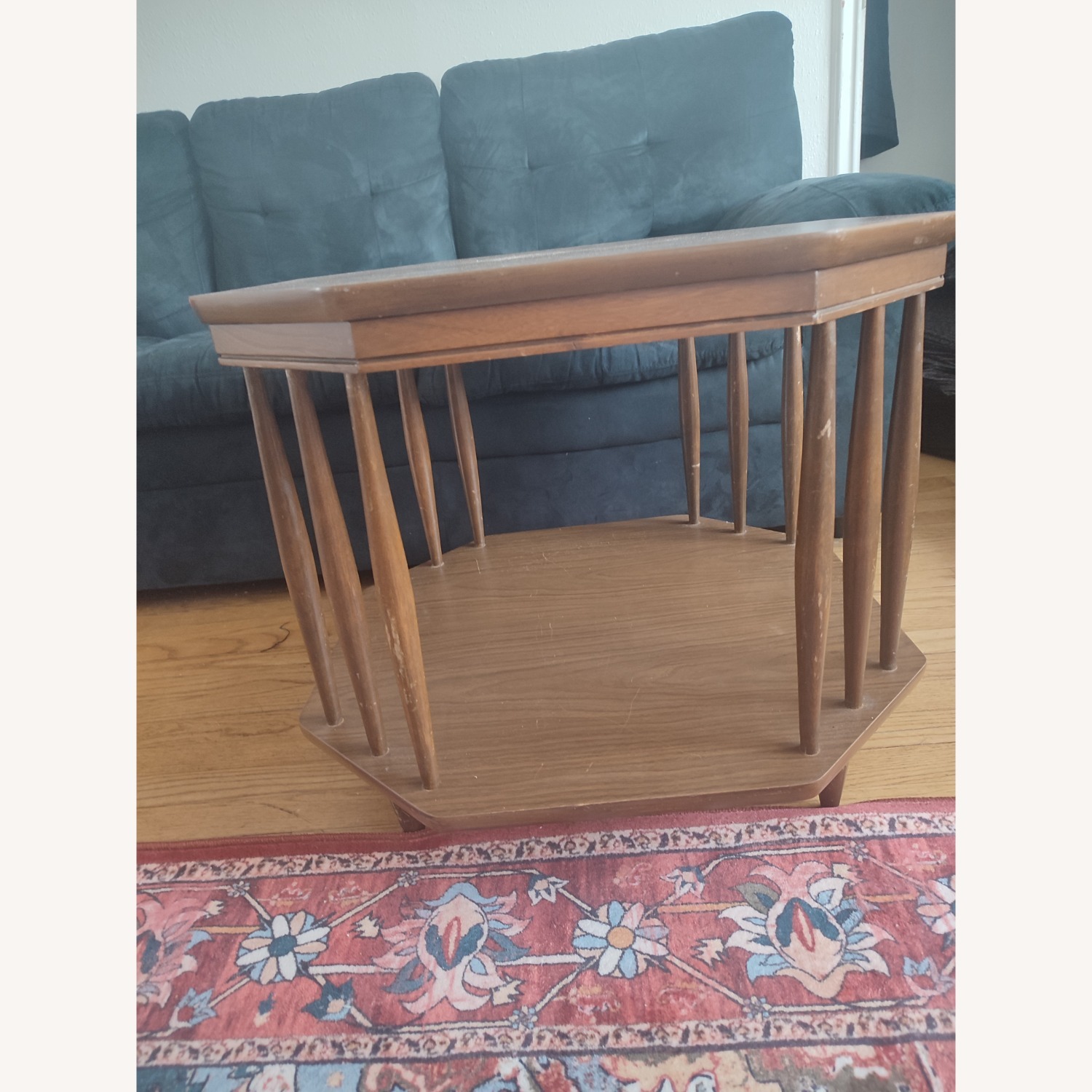 Dark Brown Wood Coffee Table - image-3