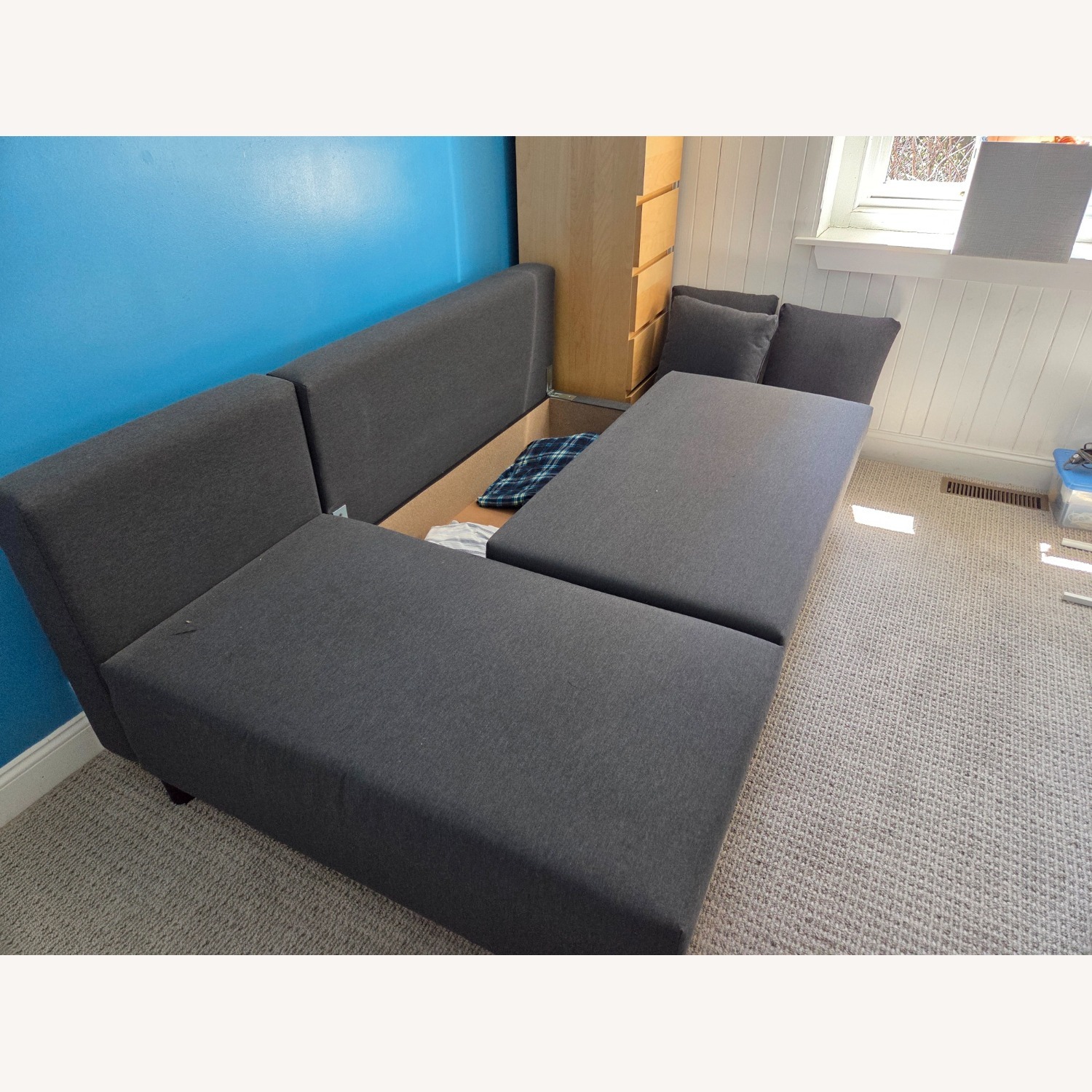 IKEA Friheten Dark Gray Fabric Sleeper Sofa - image-3
