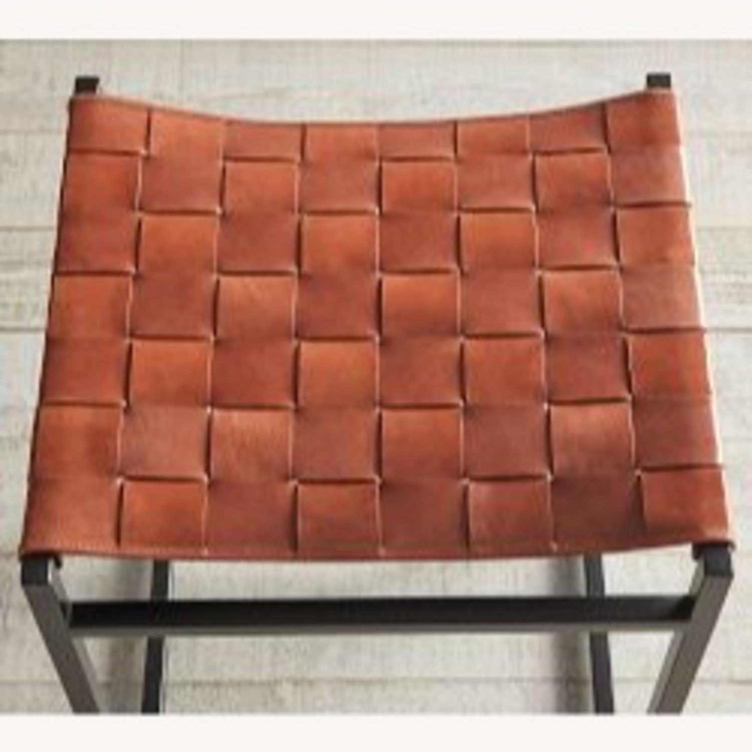 Pottery Barn Hardy Woven Leather Counter Stools - image-2