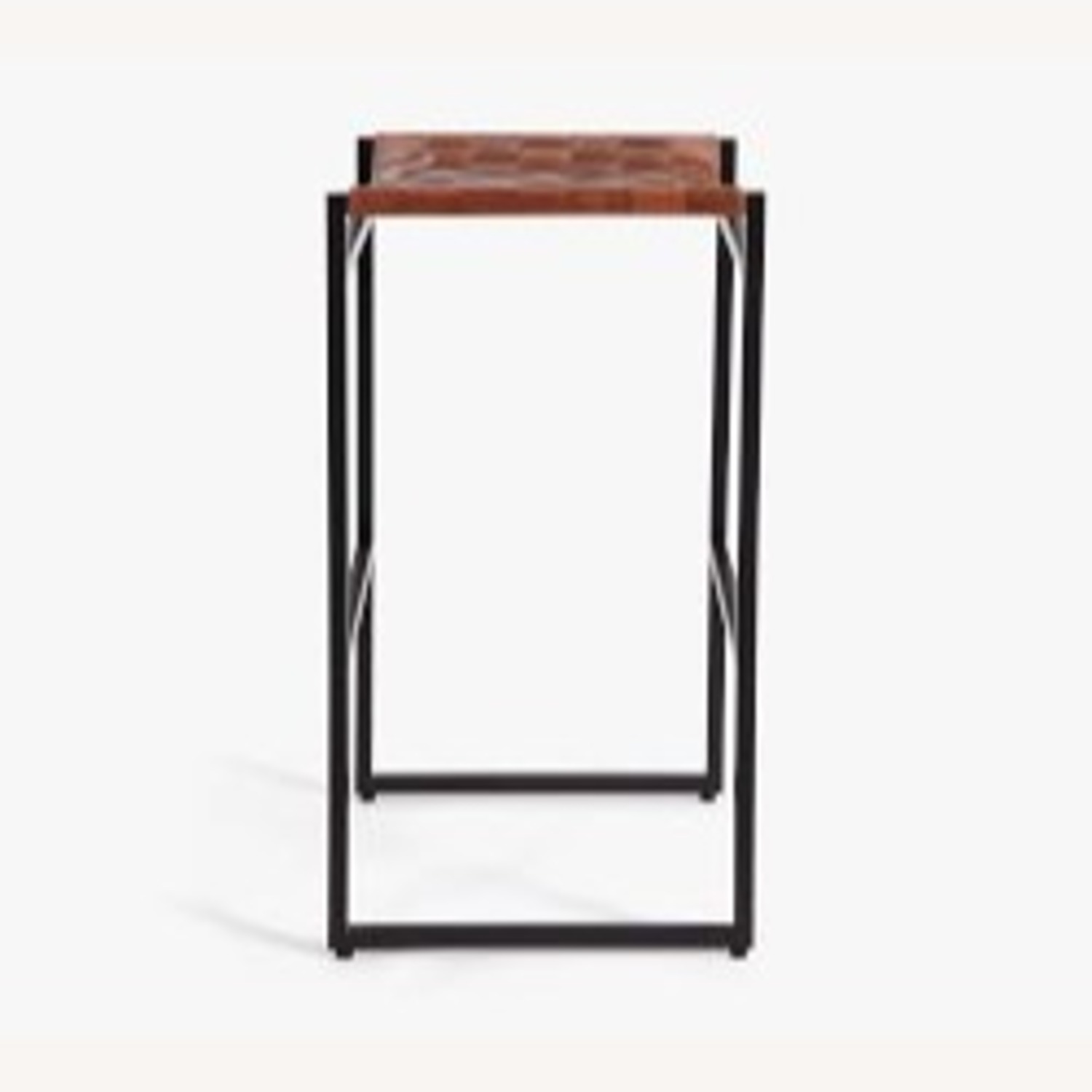 Pottery Barn Hardy Woven Leather Counter Stools - image-5