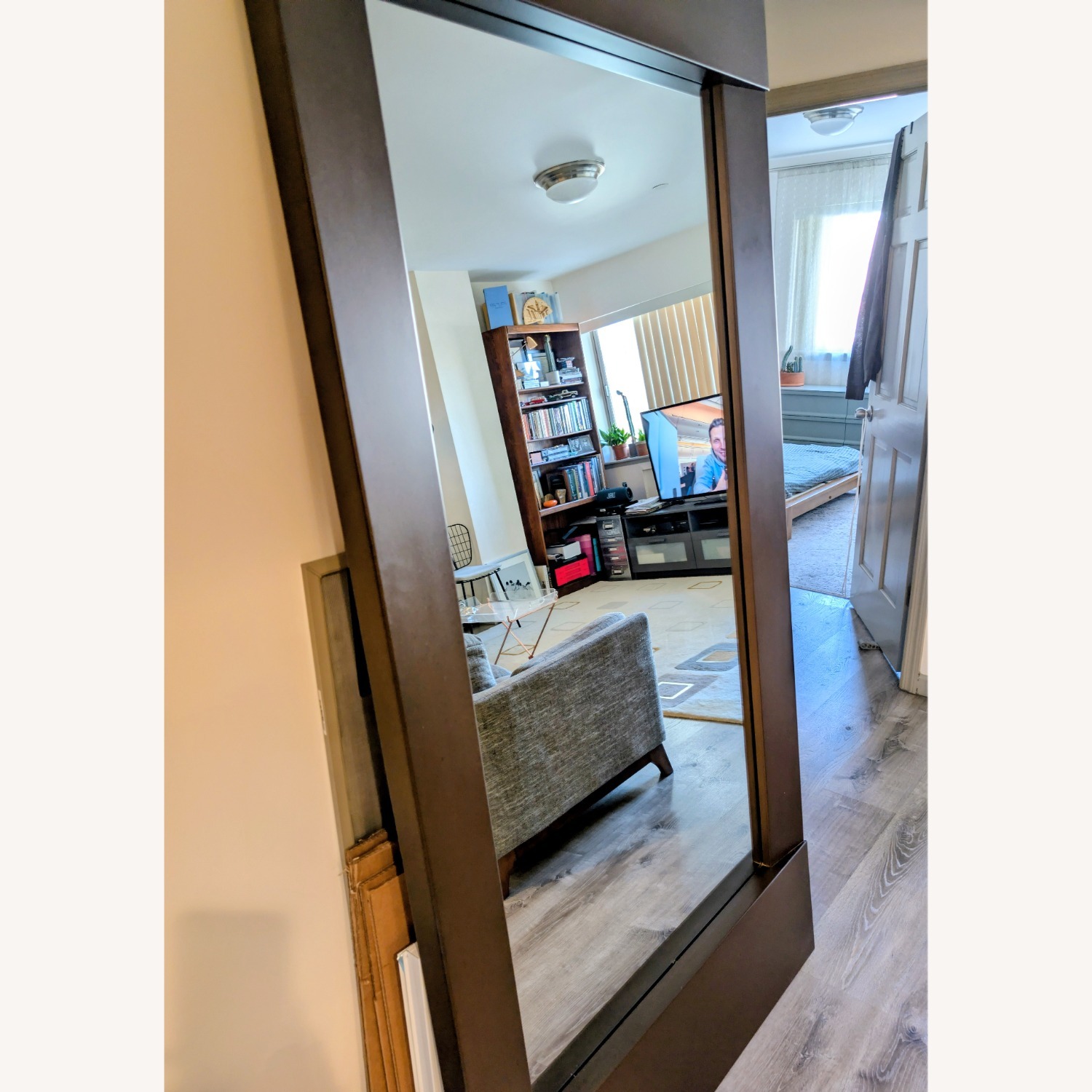 CB2 Colby Dark Brown Floor Mirror - image-2