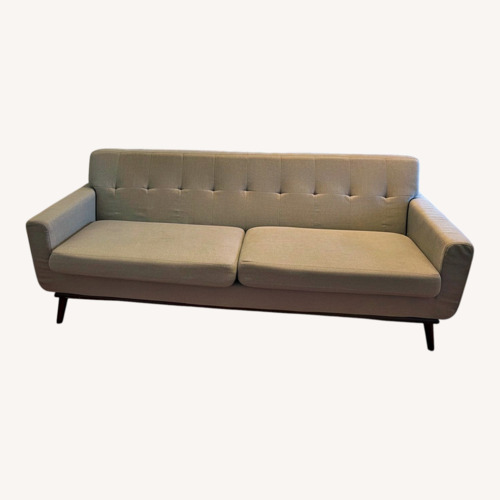 Used Vintage/Antique Finds Light Gray Fabric Loveseat for sale on AptDeco