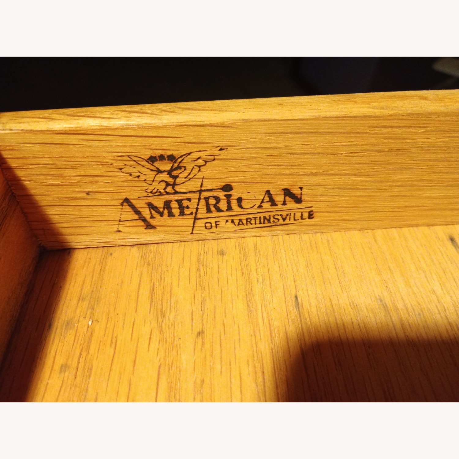 Vintage/Antique Light Brown Wood Side Table - image-5