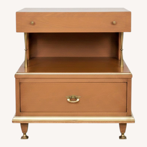 Used Vintage/Antique Light Brown Wood Side Table for sale on AptDeco