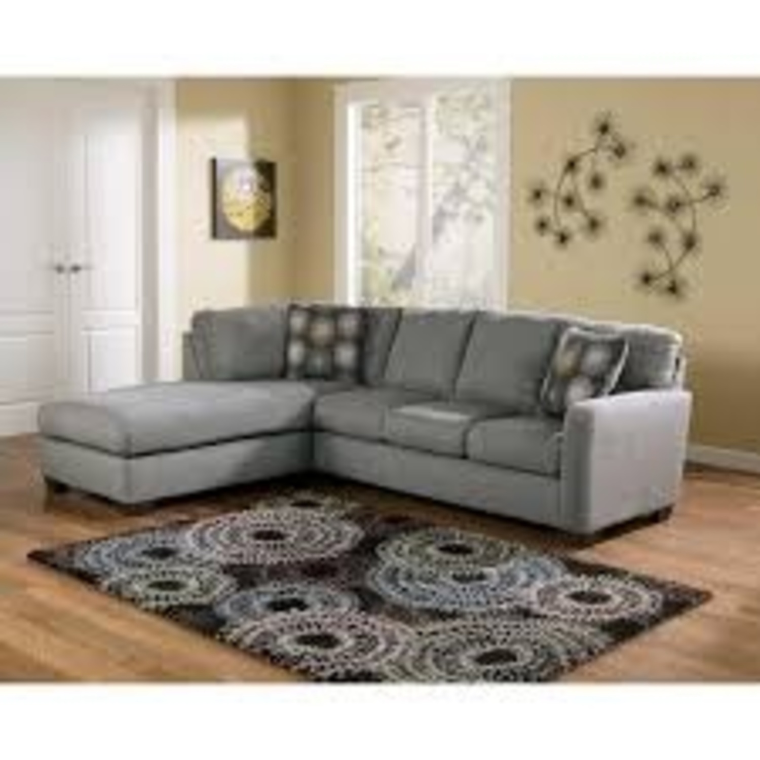 Ashley Furniture Zella Light Gray 2 Piece Sectional - image-4