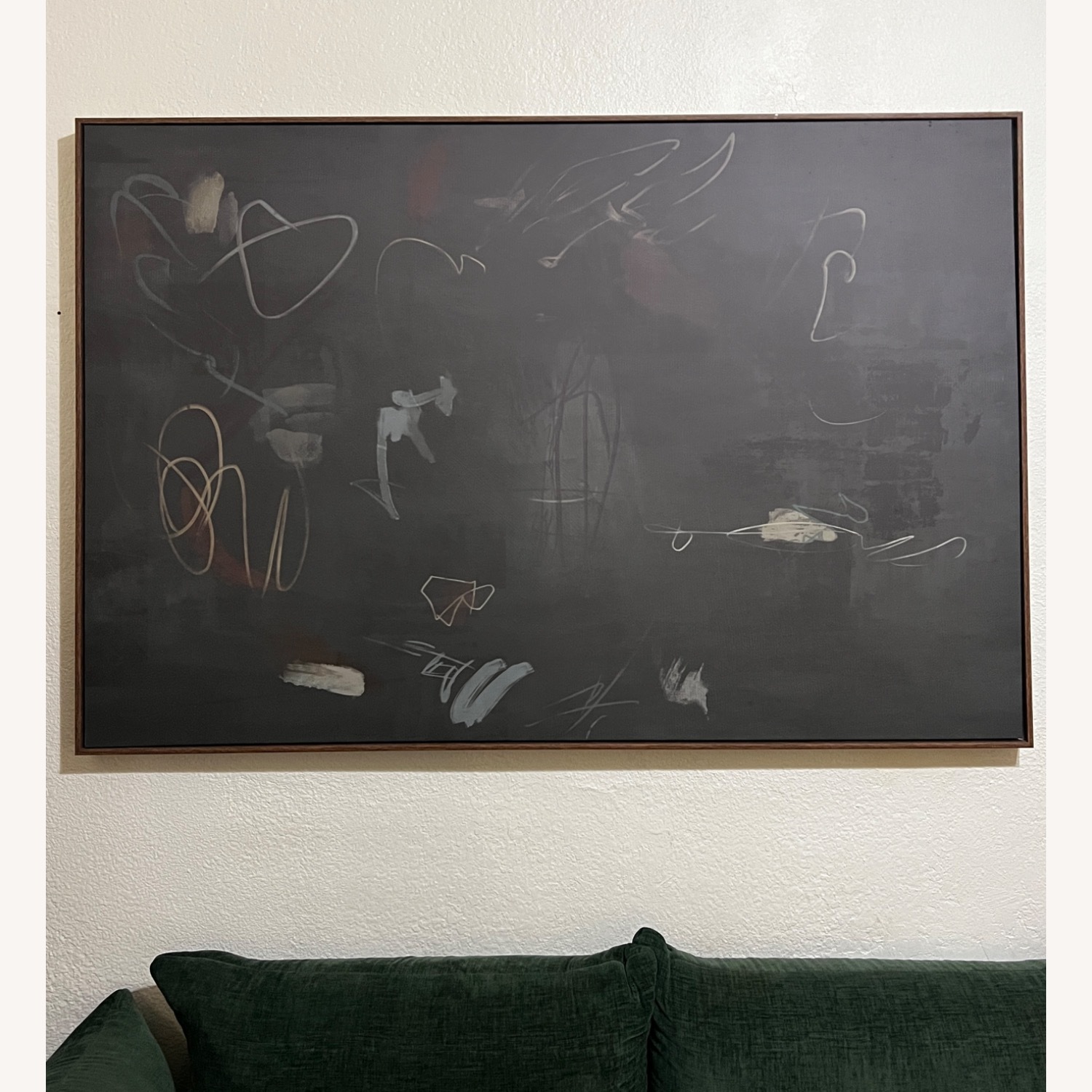 Dark Abstract Wooden Framed Canvas - image-5