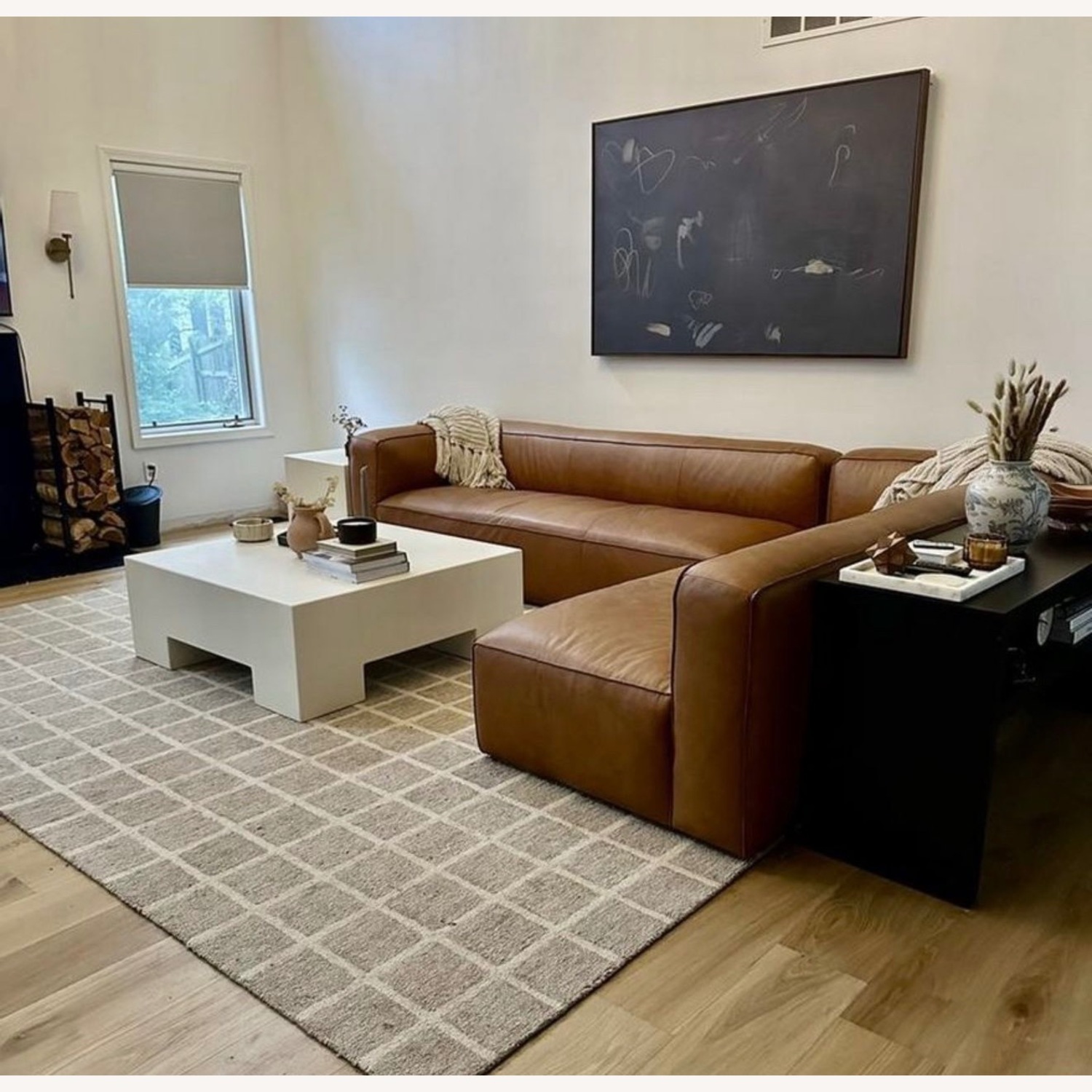 Dark Abstract Wooden Framed Canvas - image-2