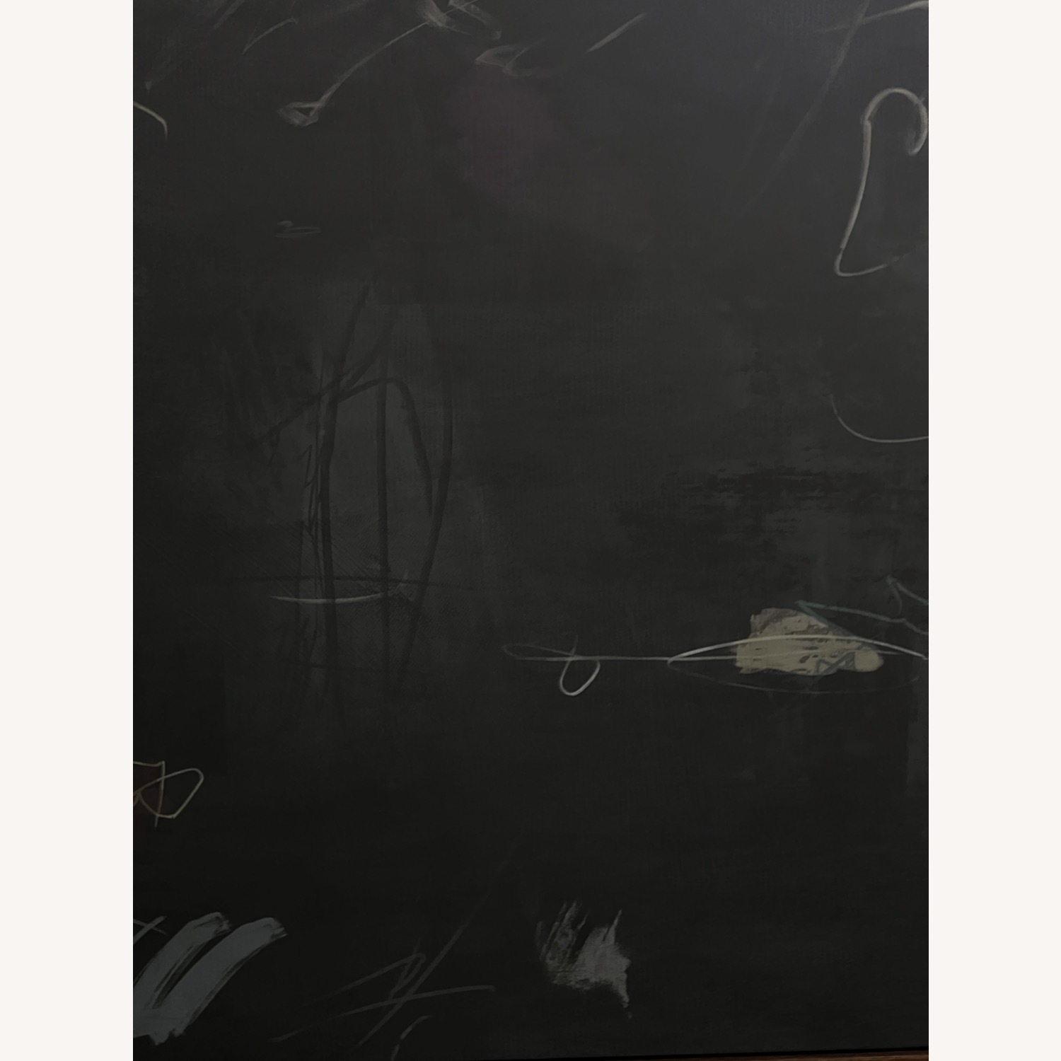 Dark Abstract Wooden Framed Canvas - image-3