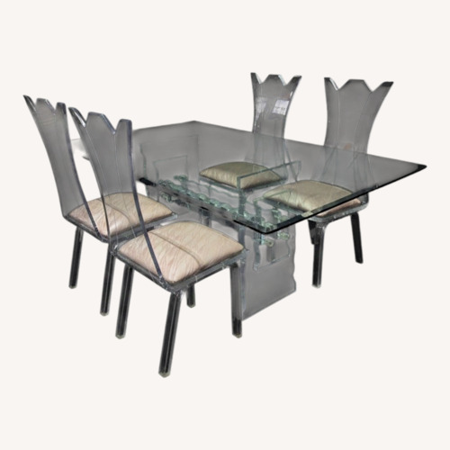 Used Vintage/Antique Transparent Glass Dining Sets for sale on AptDeco