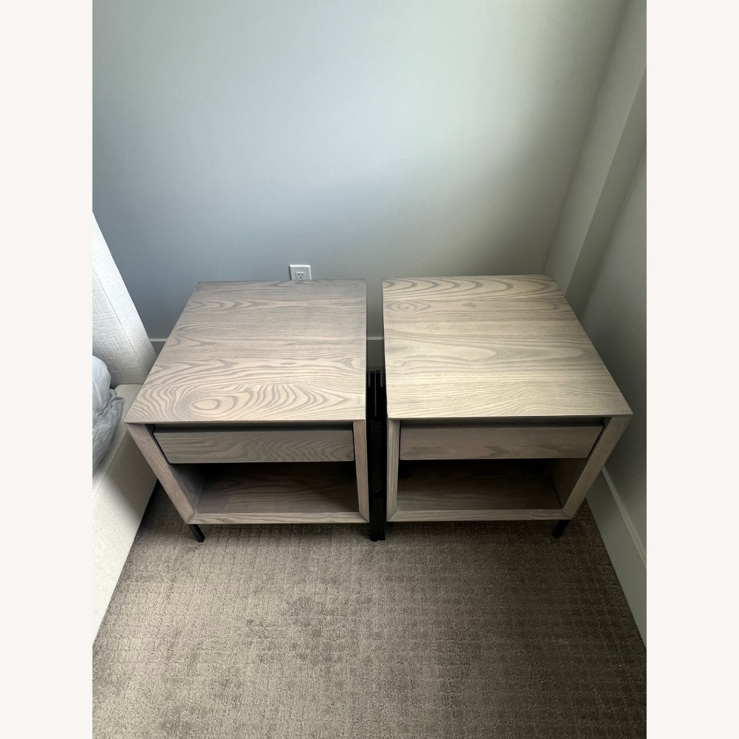 Natural Wood Nightstand - image-3