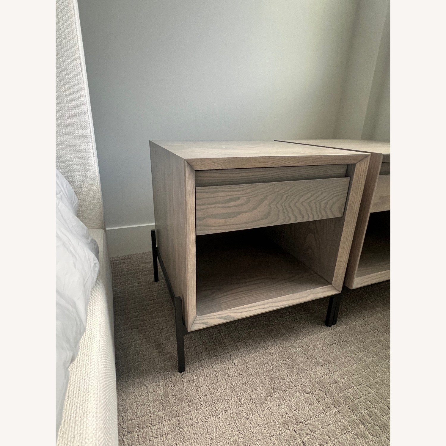 Natural Wood Nightstand - image-2