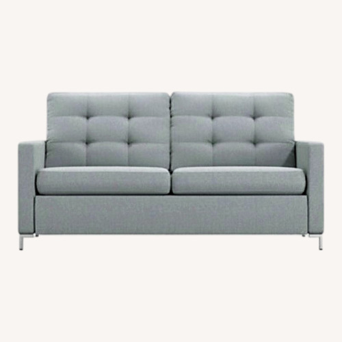 Used CB2 Bowen Tufted Queen Sleeper Sofa Blue Futon for sale on AptDeco