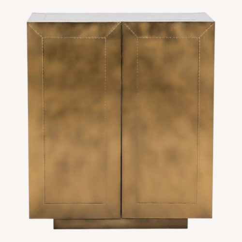 Used Crate & Barrel Freda Gold Bar Cabinets (Set of 2) for sale on AptDeco