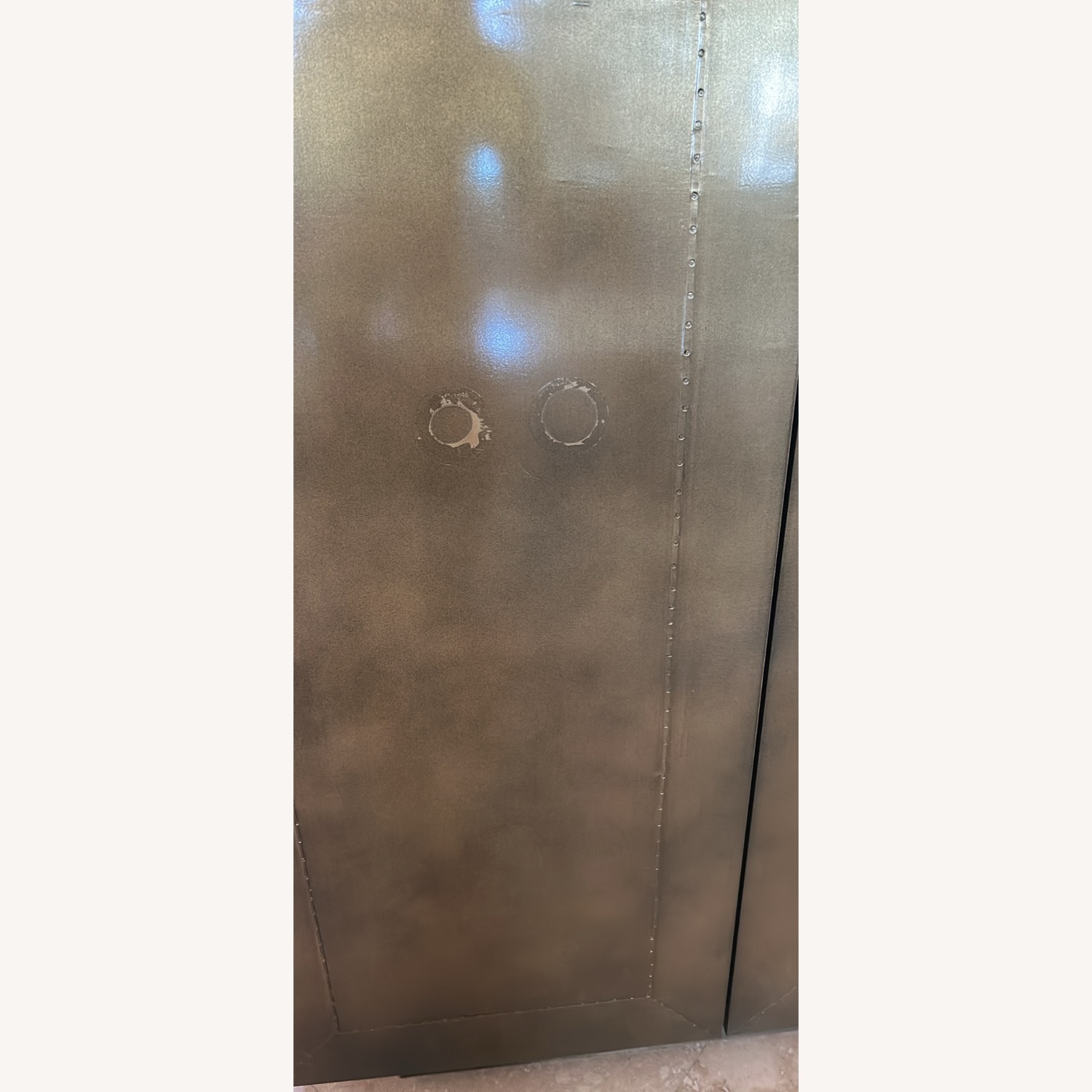 Crate & Barrel Freda Gold Bar Cabinets (Set of 2) - image-3