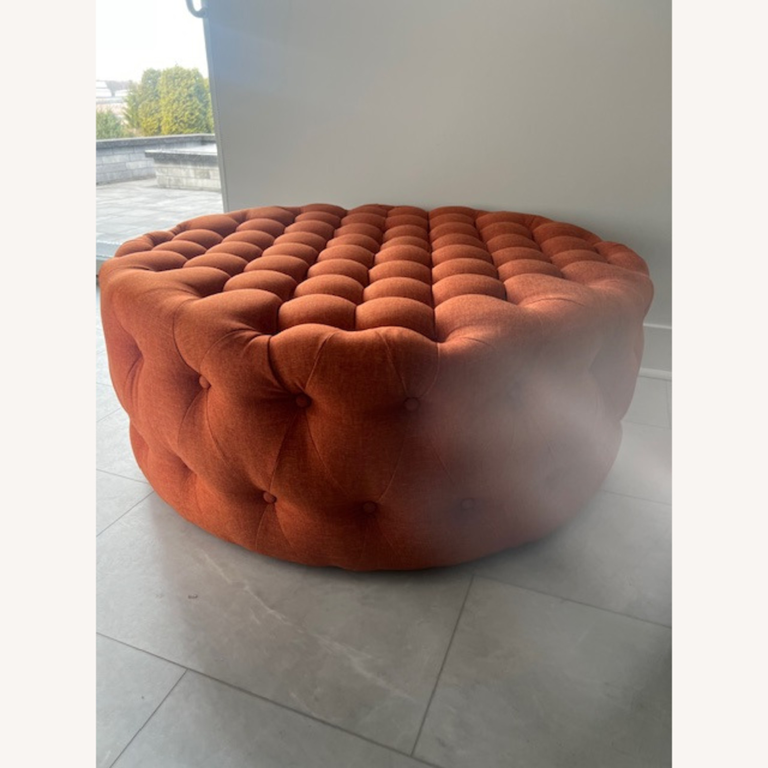 Modway Orange Linen Ottoman - image-2