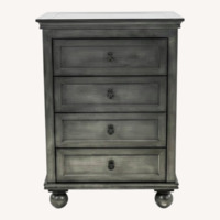 Restoration Hardware Annecy Silver Metal Nightstands