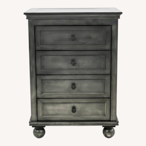 Used Restoration Hardware Annecy Silver Metal Nightstands for sale on AptDeco