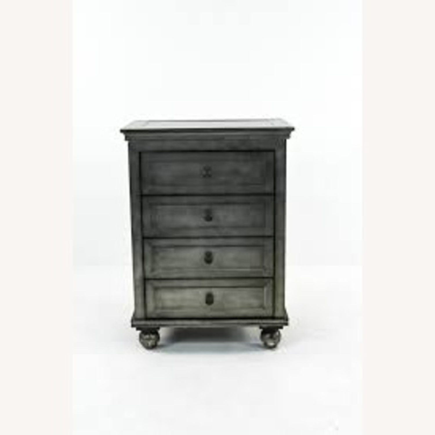 Restoration Hardware Annecy Silver Metal Nightstands - image-4