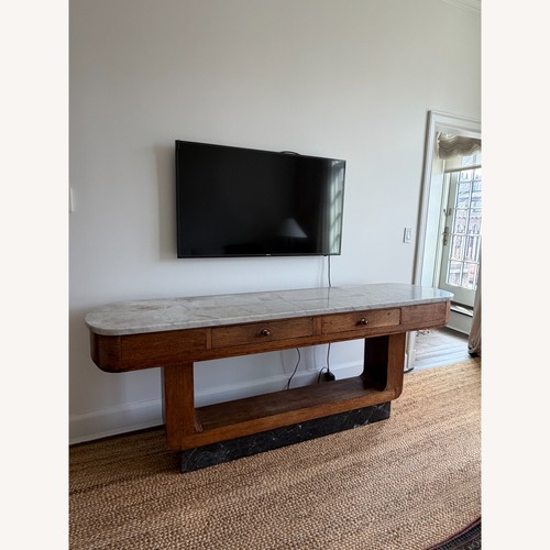 Used Vintage/Antique Light Brown Marble Sideboard for sale on AptDeco
