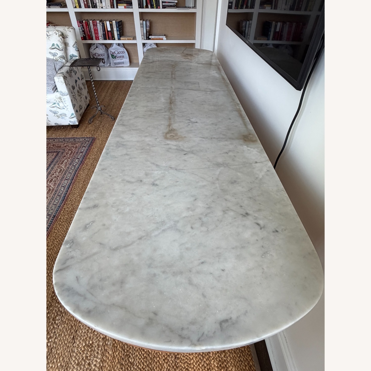 Vintage/Antique Light Brown Marble Sideboard - image-2